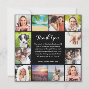 Celebration of Life Memorial 12 Photo Thank You Card