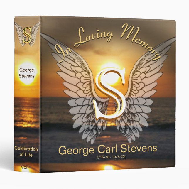 Celebration of Life Memorial Binder (Front/Spine)