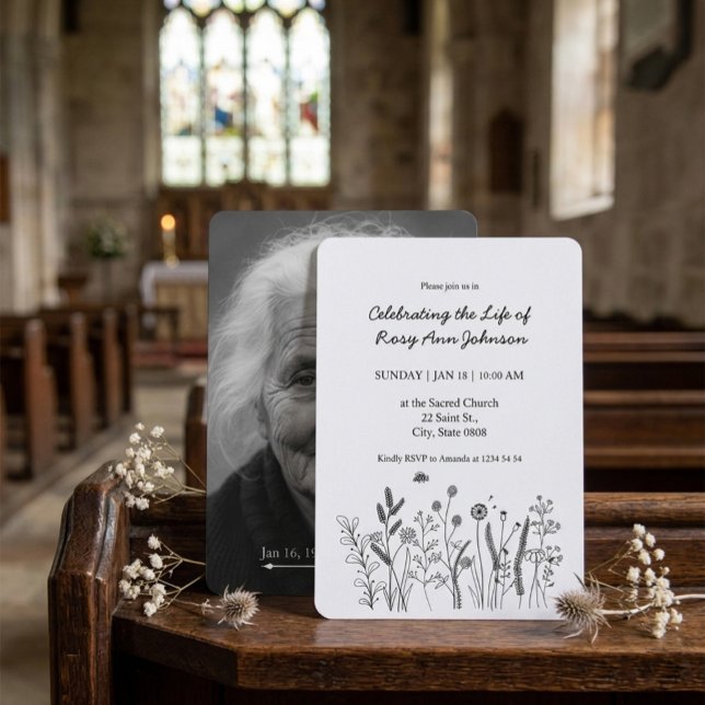 Celebration of Life Memorial Card with Photo (Creator Uploaded)