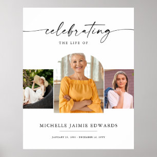 Celebration of Life Memorial Funeral Photo Poster