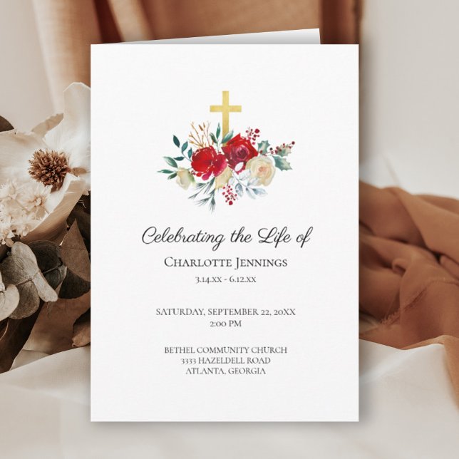 Celebration of Life Memorial Funeral  Program (Creator Uploaded)