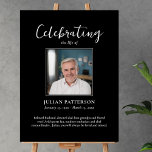 Celebration of Life Memorial Photo Black Custom Acrylic Sign<br><div class="desc">Celebrate your loved one's life with this beautiful acrylic sign featuring his/her photo and your custom text. Just click edit/personalize to easily change the background colour to suit your needs.</div>
