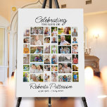 Celebration of Life Memorial Photo Collage Custom Acrylic Sign<br><div class="desc">Celebrate your loved one's life with this beautiful acrylic sign featuring 36 photos and your custom text. So easy to customize with your pictures and text.</div>