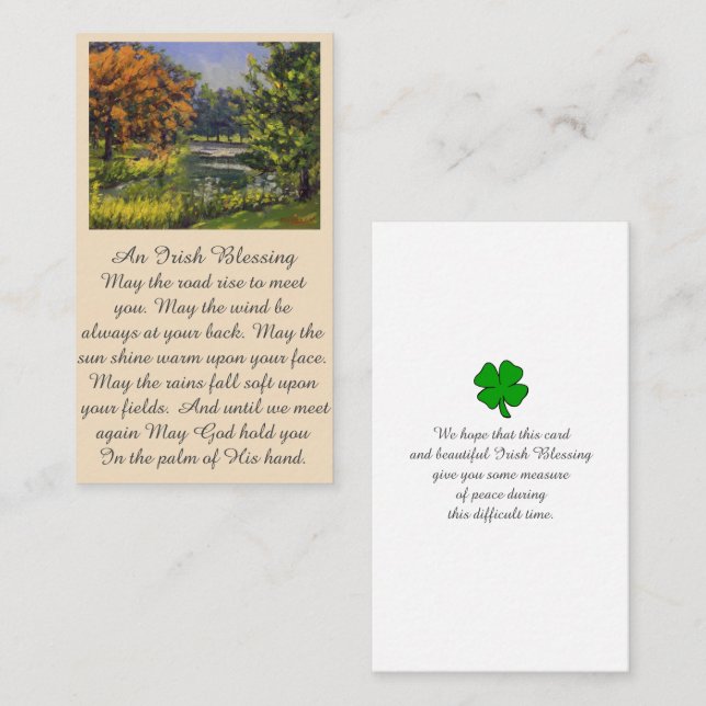Celebration of Life Memorial Sympathy Card (Front/Back)