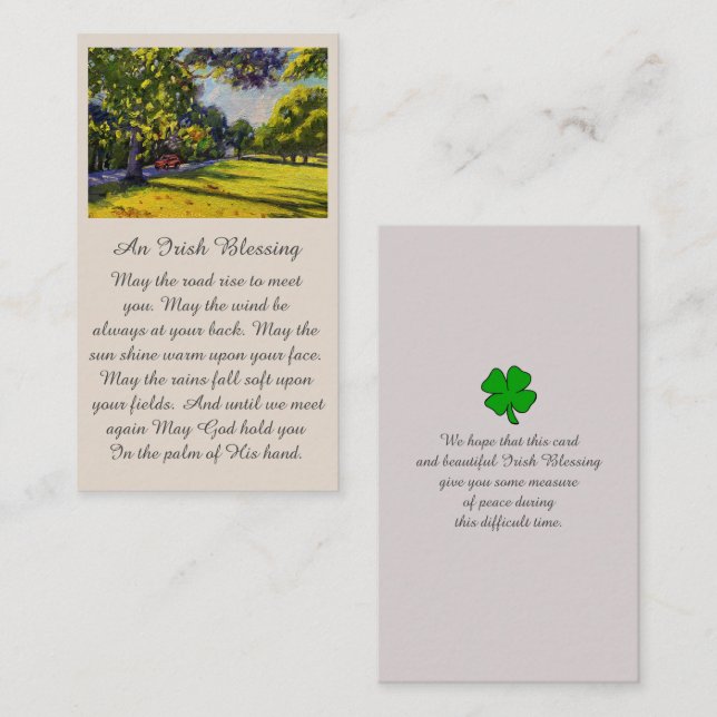 Celebration of Life Memorial Sympathy Card (Front/Back)