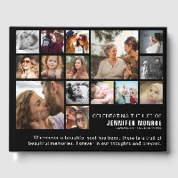 Celebration of Life Modern Photo Collage Grid