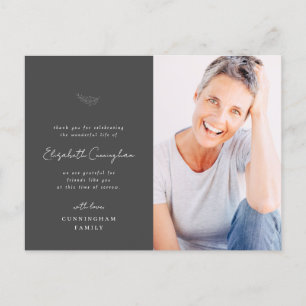 Celebration of Life Modern Simple Minimalist Photo Postcard