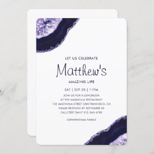 Celebration of Life Natural Mineral Stone Invitation