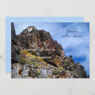 Celebration of Life Nature, Rugged Mountains Invitation