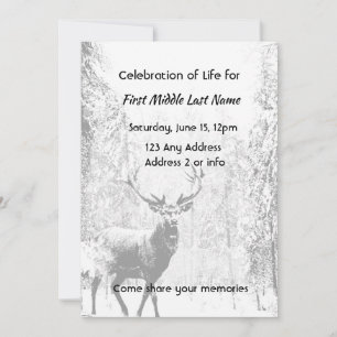 Celebration of Life Path Trail Forest Trees Invitation