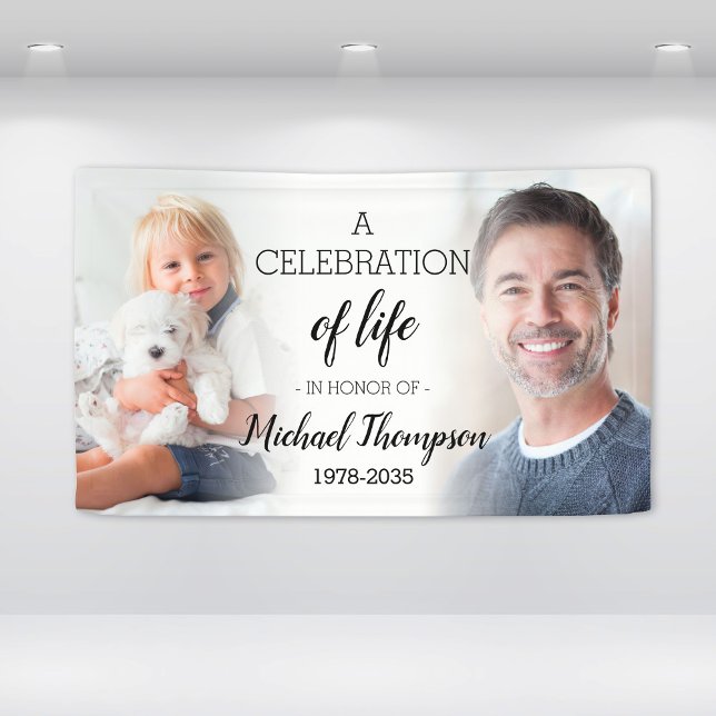 Celebration Of Life Personalized 2 Photo Memorial Banner (Celebration Of Life Personalized 2 Photo Memorial Banner
)