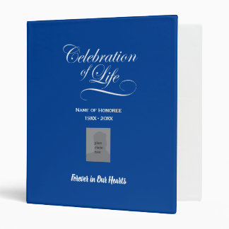 Celebration of Life photo & any colour background Binder