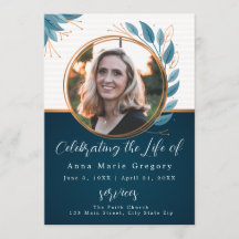 Celebration of Life Photo Bronze Memorial Funeral