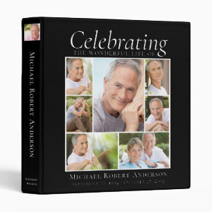 Celebration of Life Photo Collage Memorial  Binder