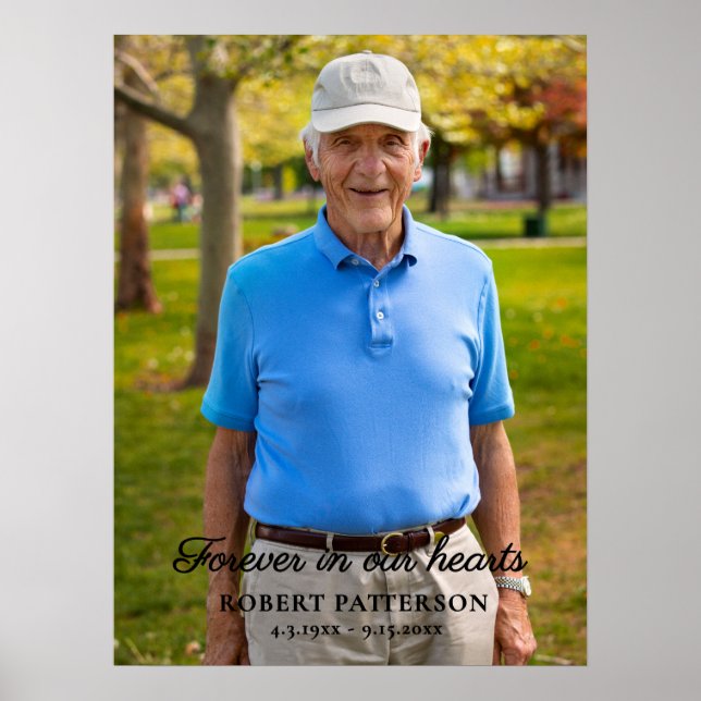 Celebration of Life Photo Downloadable Funeral Poster (Front)