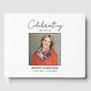 Celebration Of Life Photo Funeral Memorial   Guest Book
