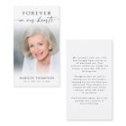 Celebration of Life Photo Funeral Prayer Card