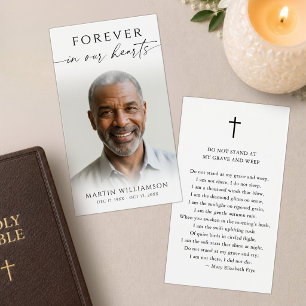 Celebration of Life Photo Funeral Prayer Card