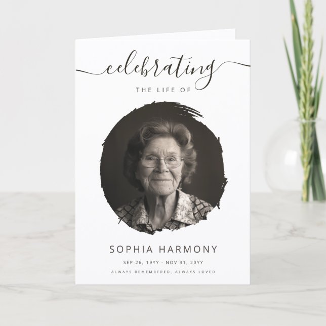 Celebration of Life Photo Funeral Program (Front)