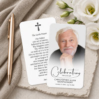 Celebration of Life Photo Lord's Prayer Card