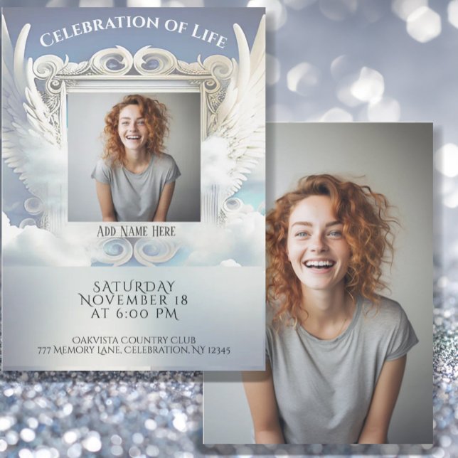 Celebration of Life - Photo Memorial Invitation (Creator Uploaded)