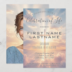Celebration of Life - Photo Memorial Invitation