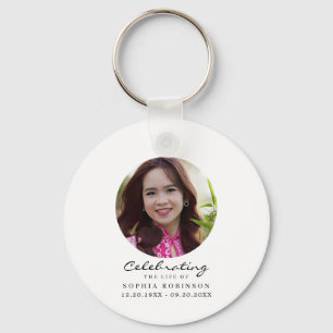 Celebration of Life Photo Memorial Keepsake Keychain