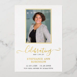 Celebration of Life Photo Order of Service