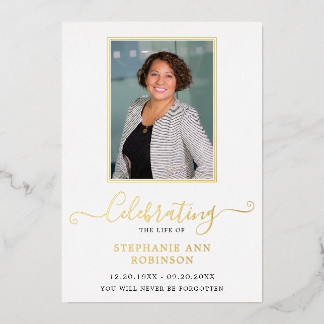 Celebration of Life Photo Order of Service (Front)