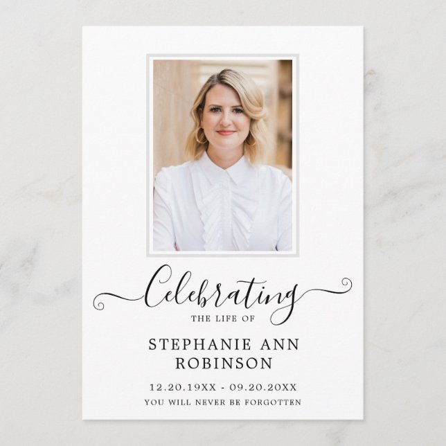 Celebration of Life Photo Order of Service Program (Front)