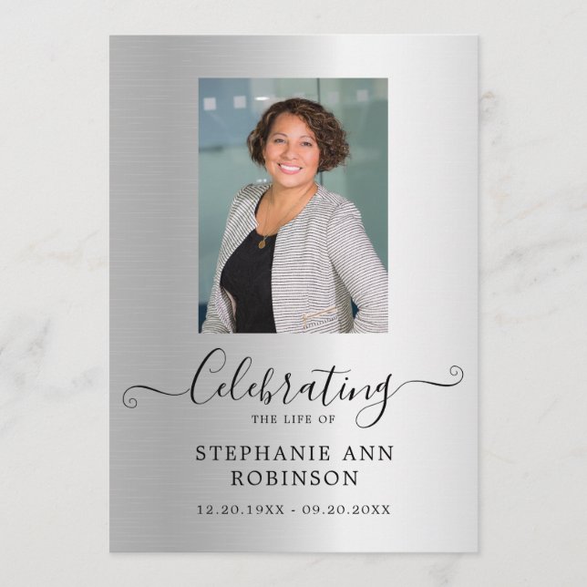 Celebration of Life Photo Order of Service  Program (Front)