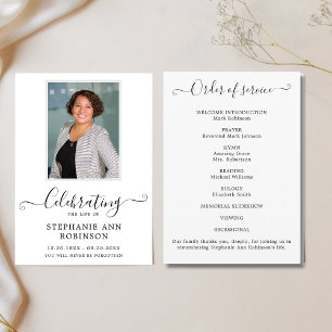 Celebration of Life Photo Order of Service Program