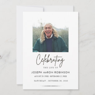 Celebration of Life Photo Remembrance Memorial Invitation