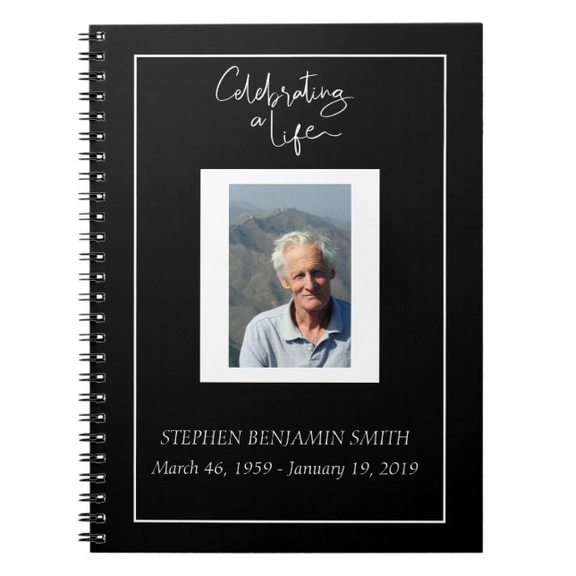 Celebration of Life Photo Template  Guest book (Front)