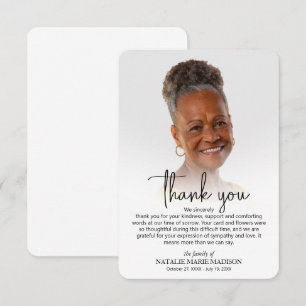 Celebration of Life Photo Thank You Card