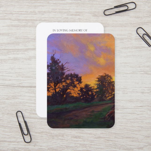 Celebration of Life Picture Memorial Card (Front/Back In Situ)