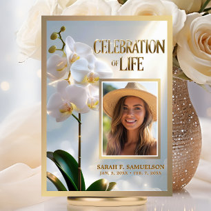 Celebration of Life Prayer Thank You Orchids Card