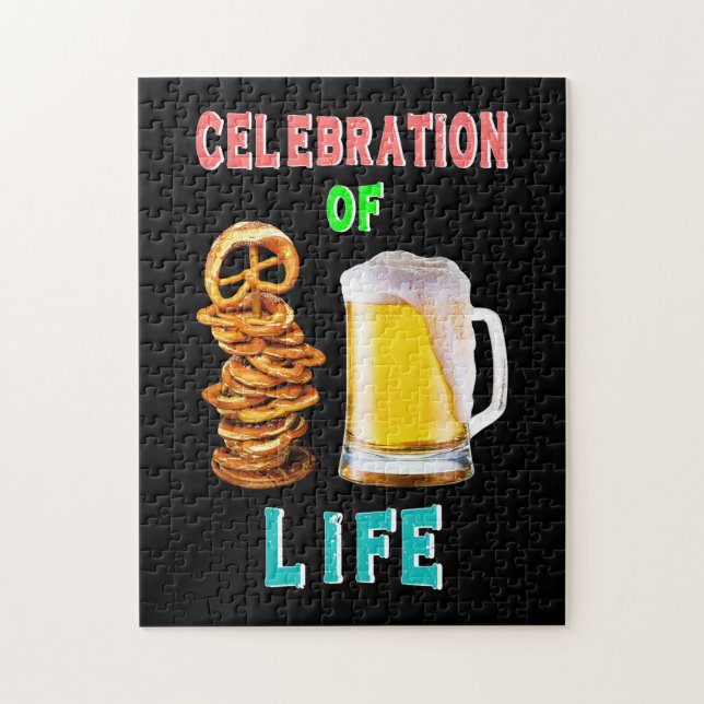 Celebration Of Life Pretzel Volksfest Oktoberfest Jigsaw Puzzle (Vertical)