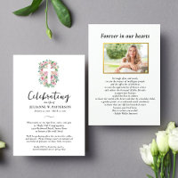 Celebration of Life, Rose Cross, Photo, Funeral 