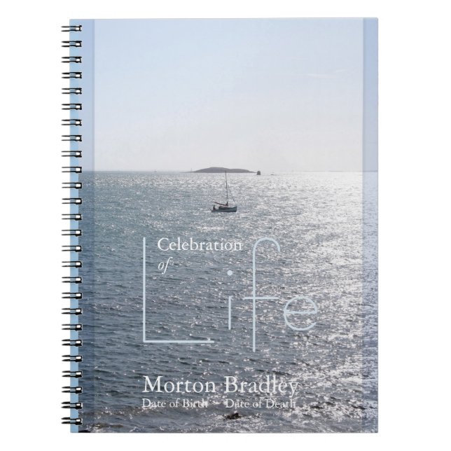 Celebration of Life Seascape 2 Photo Guest Book (Front)