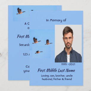 Celebration of Life Service Canada Goose Outdoors Invitation
