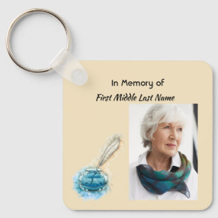 Celebration of Life Service Feather Pen  Keychain