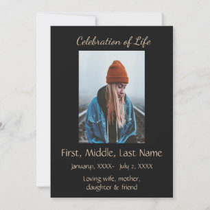 Celebration of Life Service Music Guitar Invitation