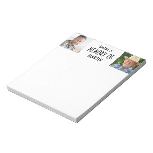 Celebration of Life Share A Memory 2 Photo Notepad