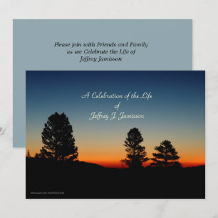 Celebration of Life, Sierra Sunrise, Mountain Invitation