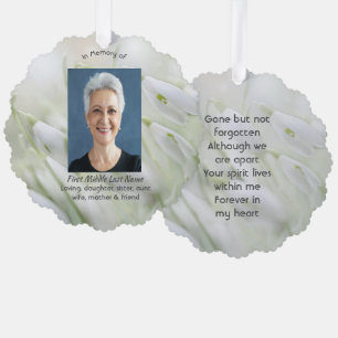 Celebration of Life Snowdrop Flowers Ornament Card