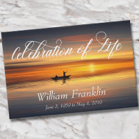 Celebration of Life Sunset Water Lake Fishing Boat