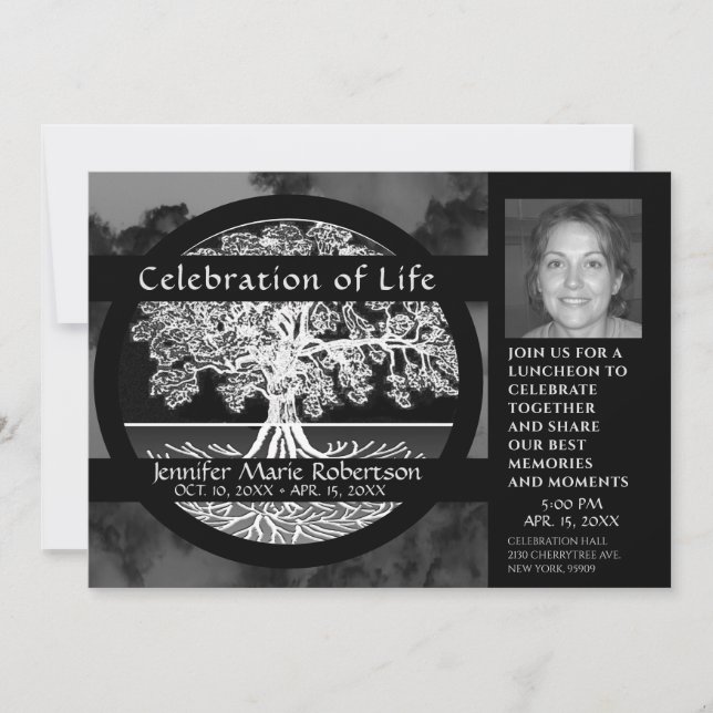 Celebration of Life - Tree of Life Invitation (Front)