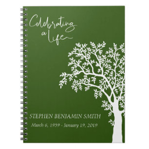 Celebration of Life White Tree Guest book