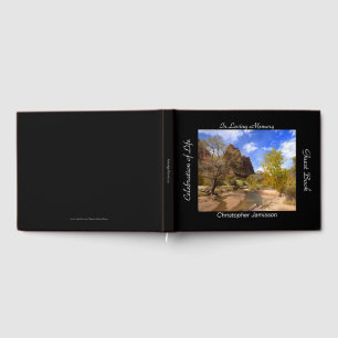 Celebration of Life Zion National Park Peaceful  Guest Book